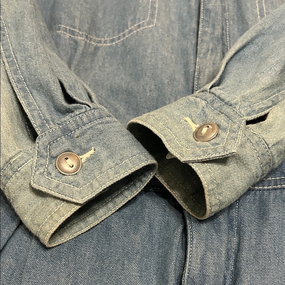 Vintage Liz Wear Jumpsuit Women’s Large Denim 80s Faded Casual - Picture 15 of 16